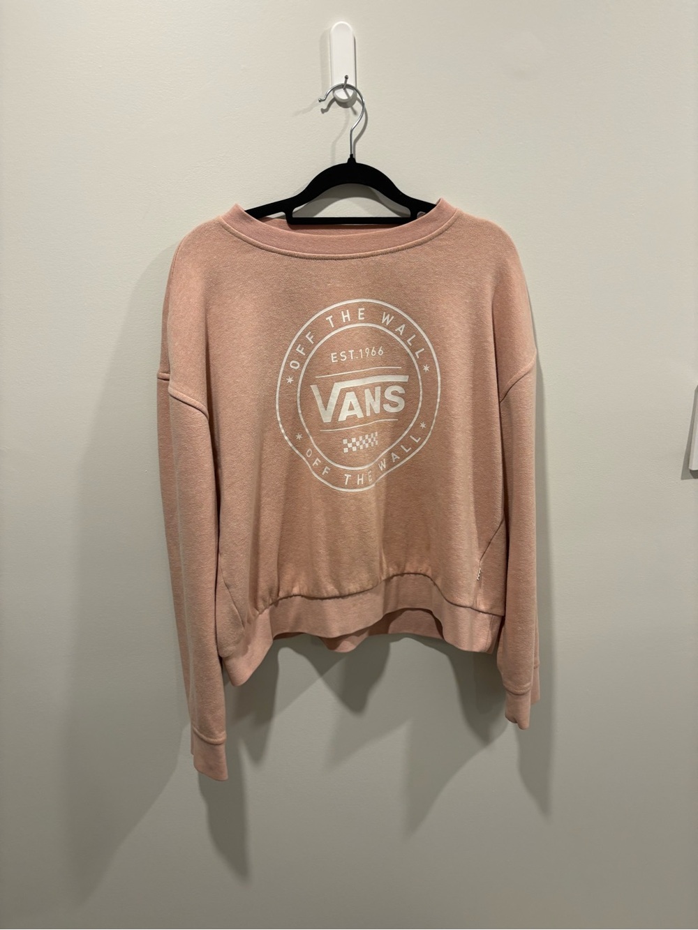 Vans Dusty Pink 'Off The Wall' Crewneck Sweatshirt
